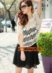 Crocheted, loose Crochet knitted blouse wears batwing hollow pullover sweaters