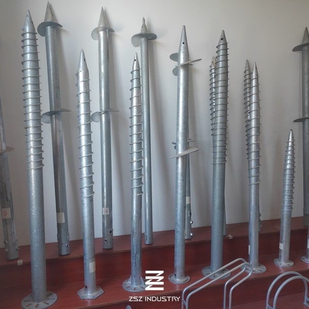 Diameter 76-120mm Ground Screw Post Anchor Iron Tube & Sheet Materia