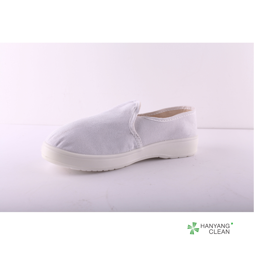 Quality PU Sole White Canvas Cleanroom Antistatic ESD Safety Work Shoes