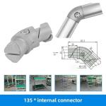 Aluminum Lean Tube Material Connection 135 ° Internal Joint Aluminum Tube