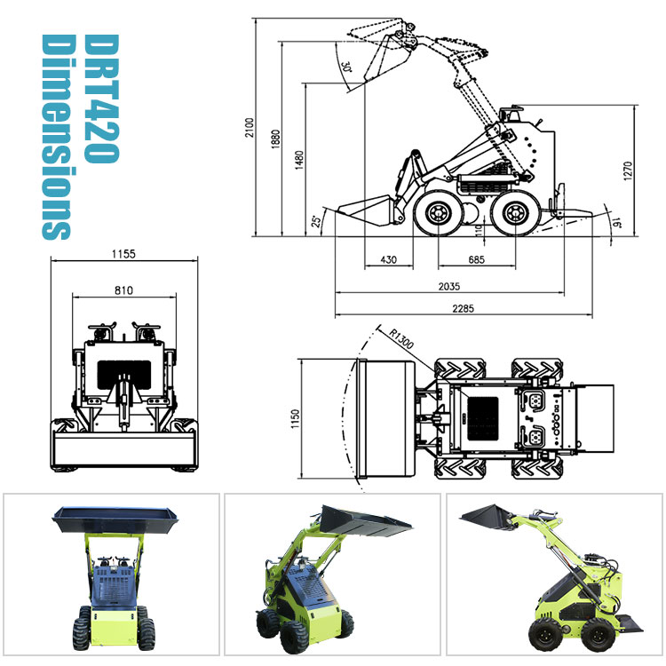 BOXINHUASHENG Hydraulic Valve Mini Tracked Loader for CE Approved Earth-Moving Machinery