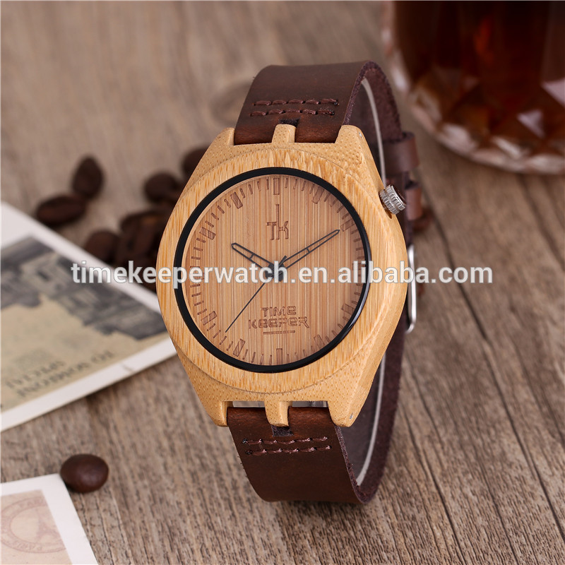 2017 New design Bamboo watch made out bamboo custom logo High quality Wood watch