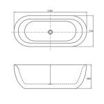 Simple Modern Acrylic Massage Bathtub / Small Stand Alone Tub Excellent Heat