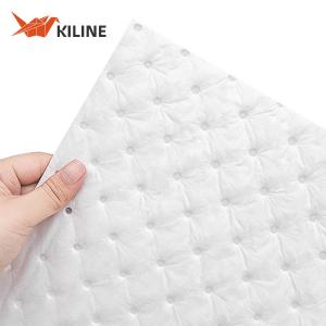 China Custom Logo White Oil Absorbent Pads Heavyweight Oil Only Absorbent Mats wholesale