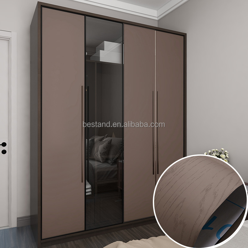 Hotel Kitchen Film Decorative Self Adhesive Wood Paper for Furniture Decoration