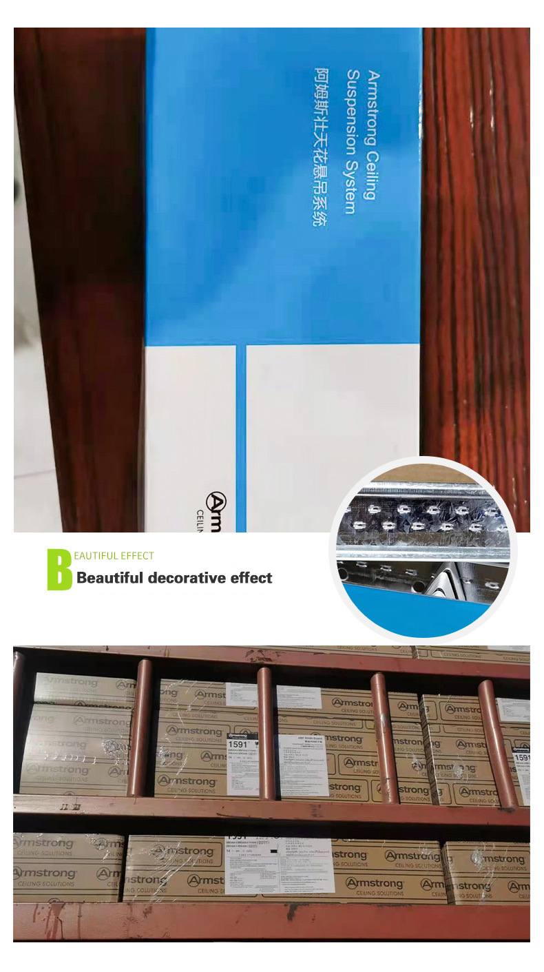 T-Shaped Steel Material Baking Paint Keel Suspended Ceiling In Traditional Design Style