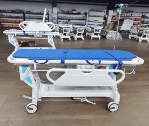 China Manual Patient Transfer Stretcher Heavy-Duty Medical Transport Trolley wholesale