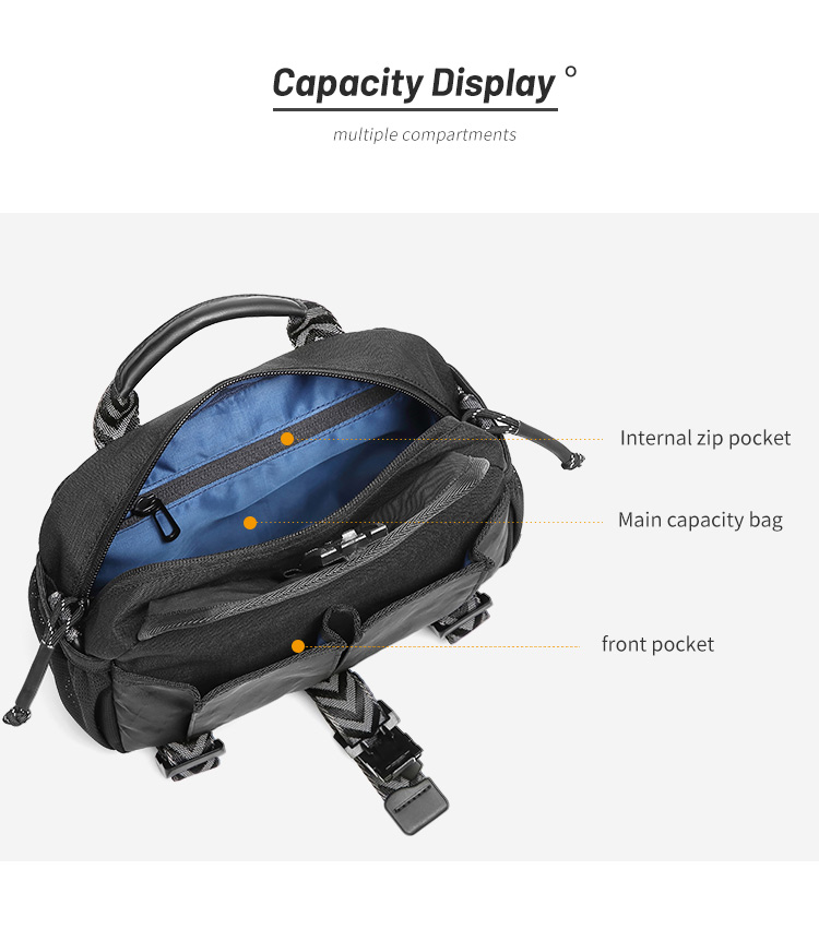 Waterproof 3L Mens Messenger Bag Single Strap Shoulder Handbags 23*7*16cm