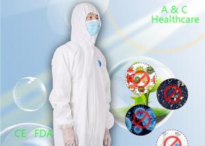 China Anti Static Disposable Protective Coverall Waterproof For Asbestos Stripping​ wholesale