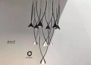 China Modern Indoor Dining Room Black Pendant Restaurant Showroom Ceiling LED Chandelier wholesale