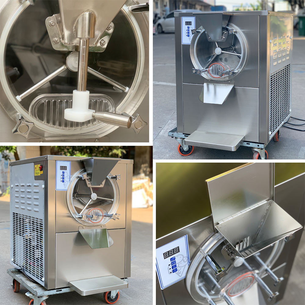 Commercial Ice Cream Making Machine 38-40L/H Capacity R22/R410A/R404A Refrigerant English Operating Language