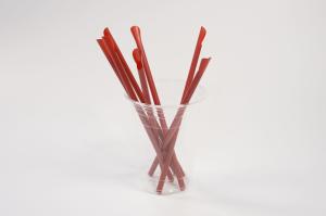 China Takeaway Biodegradable PLA Straws Spoon End Straight 7x210mm wholesale
