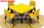 Imported Plastic Kindergarten Classroom Furniture Square Learning Table