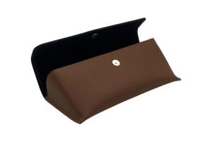 China Handmade PU PVC Leather Spectacle Pouch For Big Glass wholesale