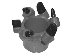 Close-up of Spade/Bullet cutterhead.