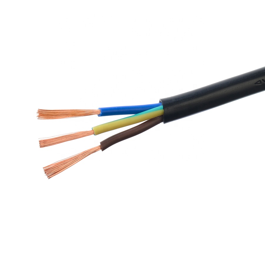 Vde H05vv f 3g 2.5 Mm2 One Grounding Rvv Electrical Wire Flexible Royal Power Cord Cable for Low Voltage Appliances