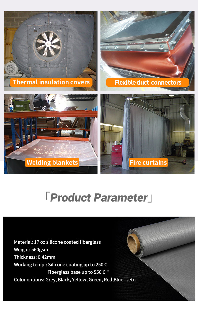 Silicone Coated Fiberglass Fabric For High Temperature Removable Jackets, Valve Covers