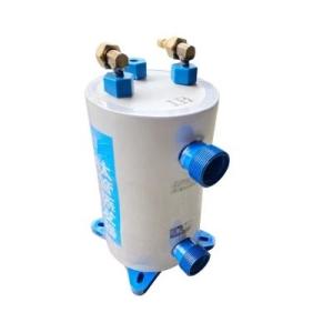 China 1Ton PVC shell and tube titanium condenser for seafood aquaculture wholesale