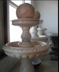 white marble floating ball fountain