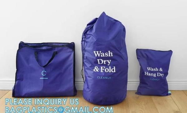 Recycle Zippered Foldable Laundry Bag Logo Extra Large Travel Laundry Bag with
