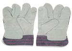 Cow Leather Safety Gloves , Soft Labor Protection Gloves 10.5 Inch Size