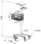 Hospital patient Medical Monitor Trolley Fixed height With Bracket Fixed 1000mm