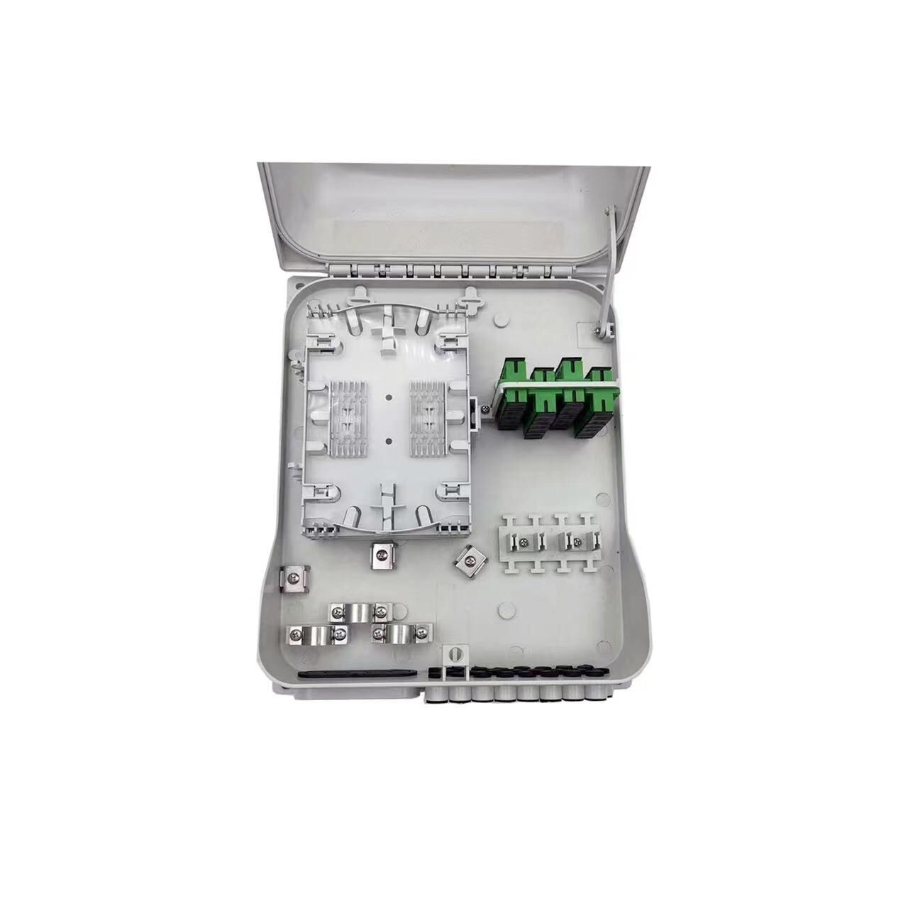 JUNPU FTTH 24 core Distribution Box fully loaded IP65 PC+ABS material