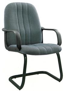 China Non Rolling Gey Fabric Office Chairs For Meeting Room Tube 1.0 Foot wholesale