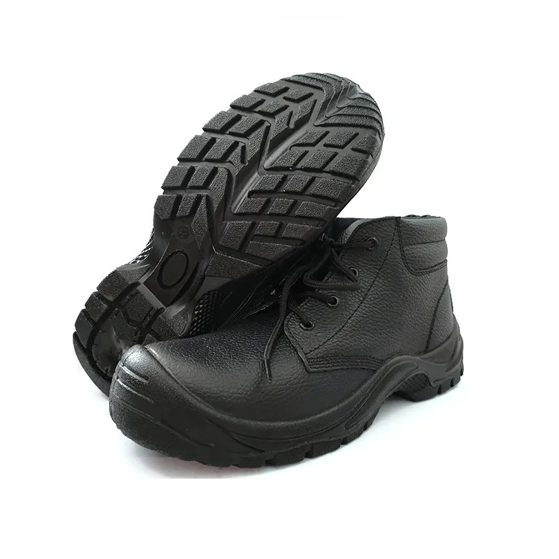 Genuine Leather Industrial Safety Shoes Mens Steel Toe Cap Work Boots