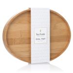 round wood tea food serving tray