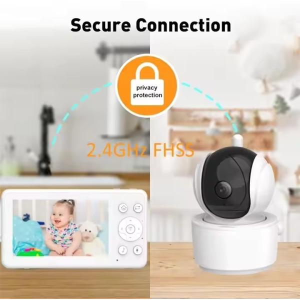 Wireless Infant Camera Monitor 4.3 Inch LCD Display 2 Way Audio Video Baby Monitor