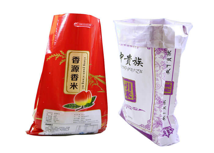 Anti Slip Surface Cement Plastic Bag , 25kg Empty Cement Bags High Gloss