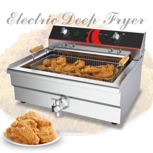 China TEF-201 20l Stainless Steel Electric Countertop Deep Fryer Single Tank for Restaurant wholesale