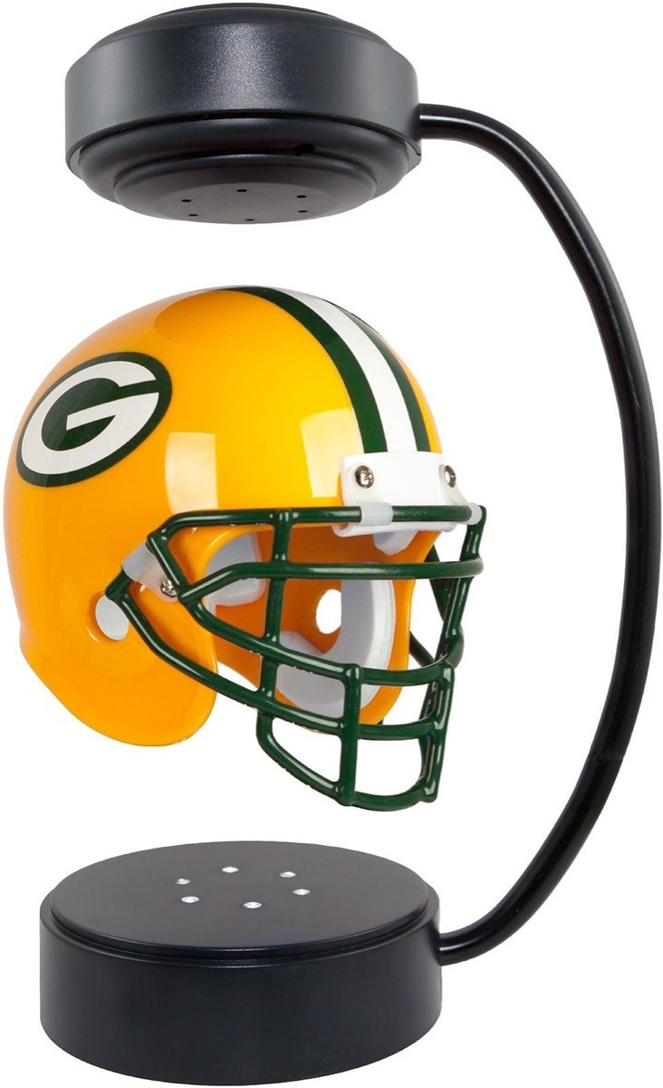 magnetic Suspended Olive Helmet display ,floating NFL helmet dispay , hovering helmet
