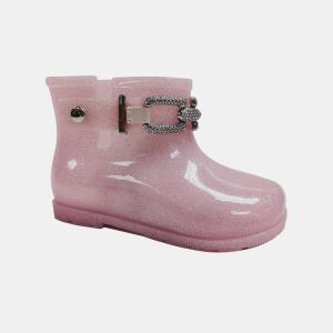 China SEDEX Gender Neutral Design Kids Glitter PVC Ankle Rain Boots wholesale