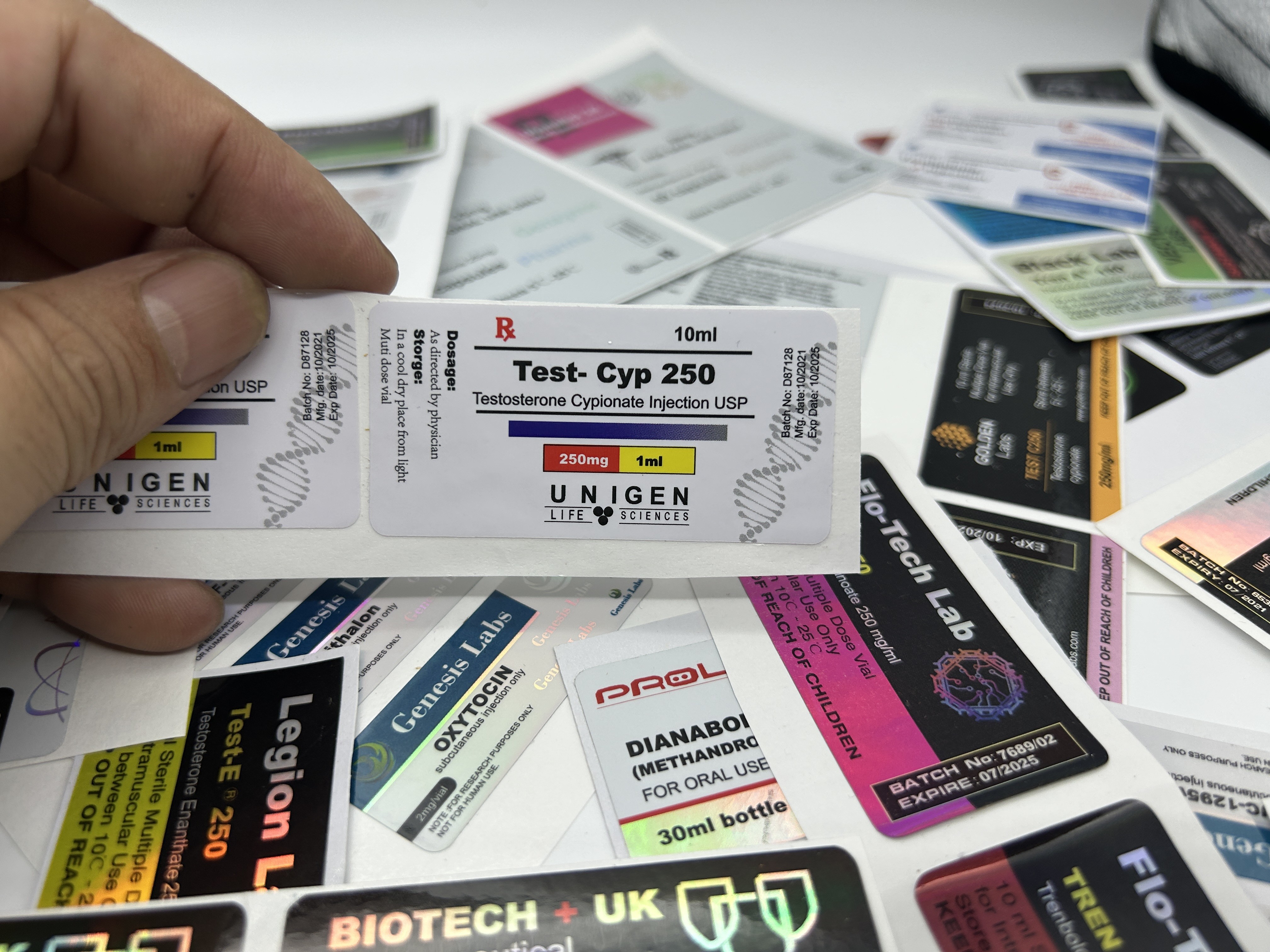 Glass Vial Permanent Adhesive Sticker Labels For UV Protection And Customization