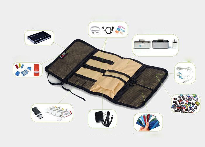 100% Genuine Pebbled Leather Tech Tablet Organizer Pouch Envelope Bag