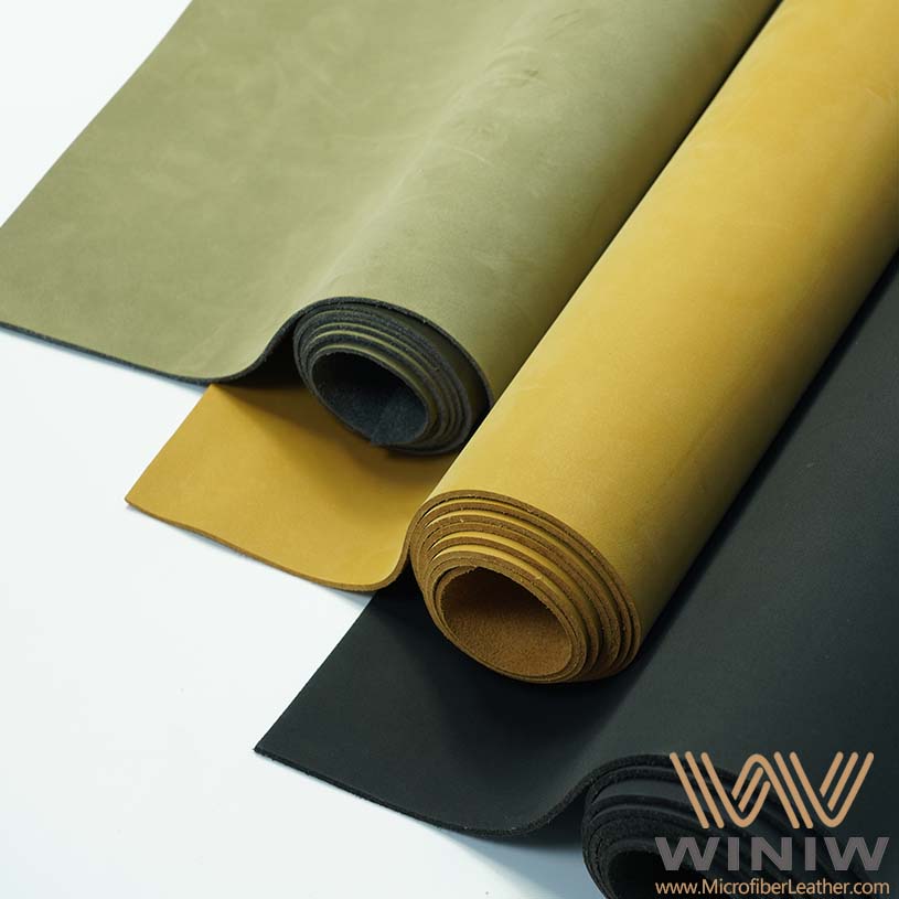 Can Be Embossed Different Colors Faux Microfiber Nubuck Leather Fabric