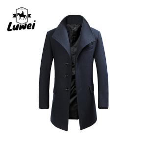 China Large Lapel Medium Long Cashmere Classic Utility Male Turn-down Collar Slim Fit Overcoat Trench Fox Jacket Man Coat wholesale