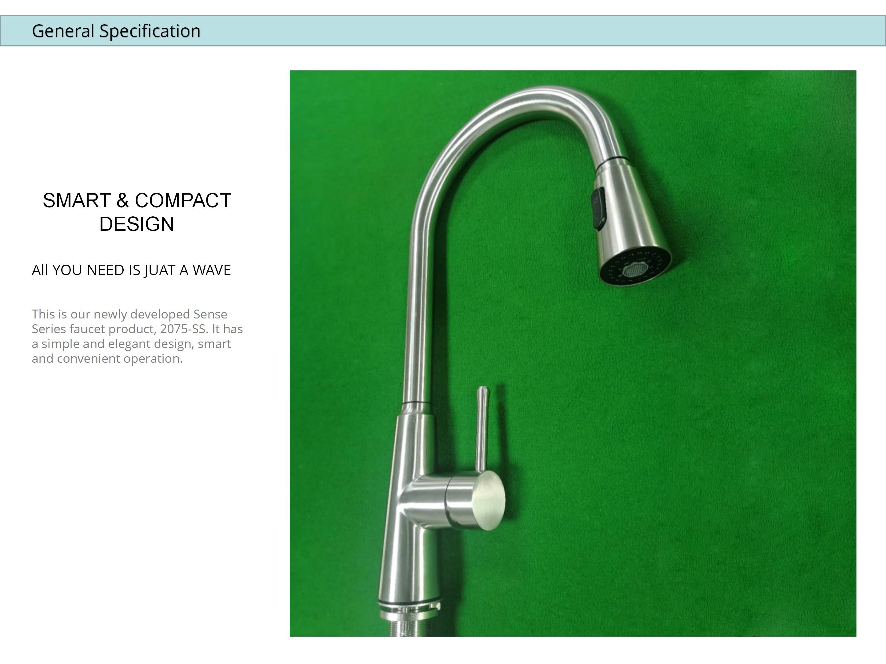Gooseneck Spout Motion Sensor Kitchen Taps 0.05-0.75Mpa Flexible Sink Tap