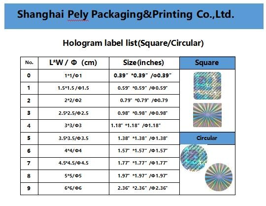 3D Genuine Dynamic change Security Hologram Stickers