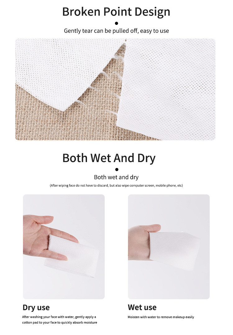 Fast Absorbing Facial Cleansing Cloths Viscose Nonwoven Fabric Face Towel Roll