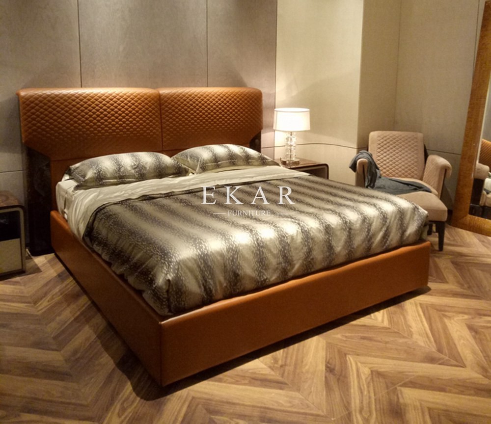High Gloss Bedroom Modern Luxury Nightstand Wooden Bed Side Table W006B11