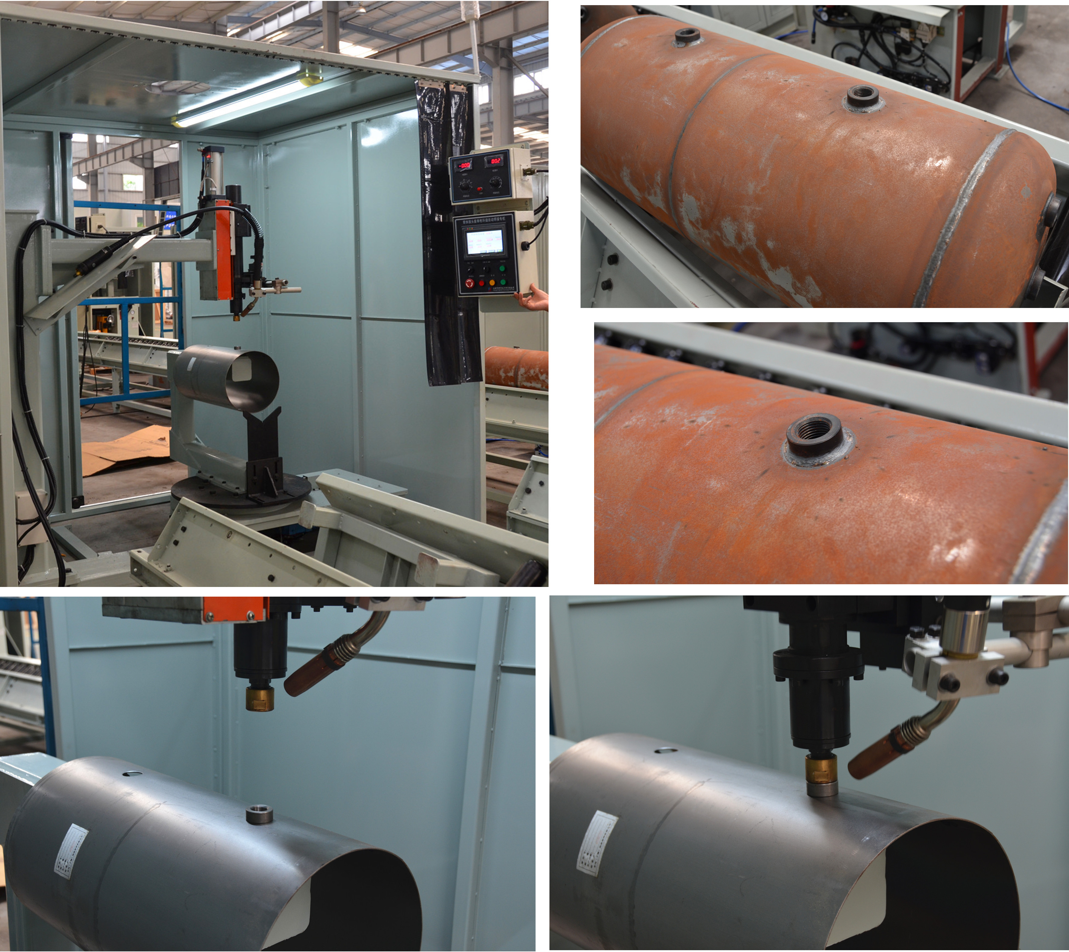 Precision Cylinder Nut Gas Shielding Welding Machine For Compression Hydropneumatic Tanks