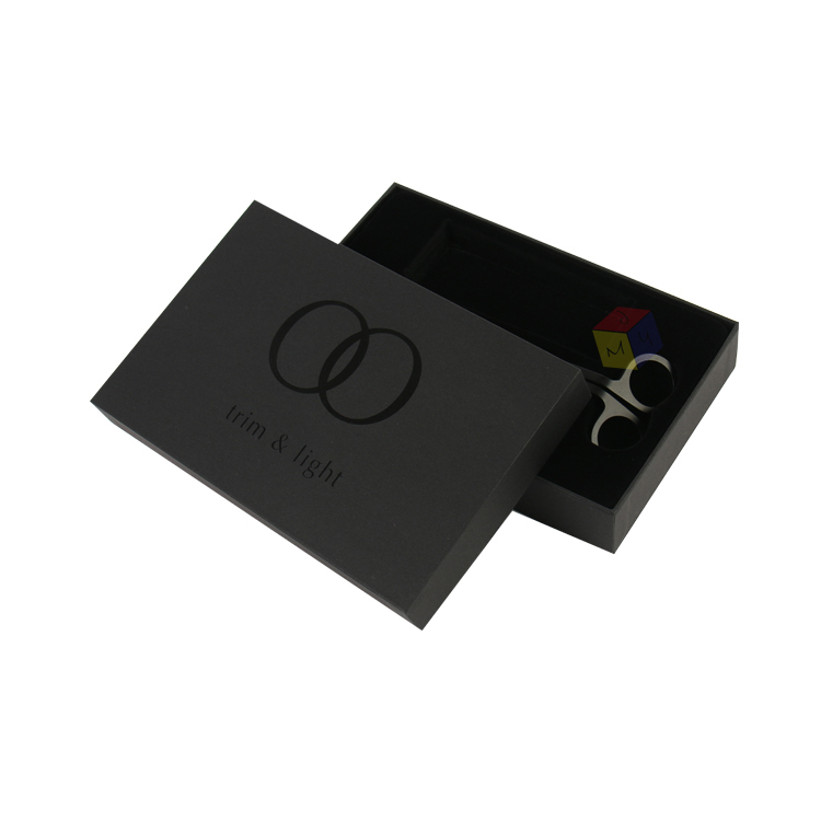 Custom Logo Black Rigid Paper Cardboard Packaging Lid and Base Gift Boxes Custom Orders