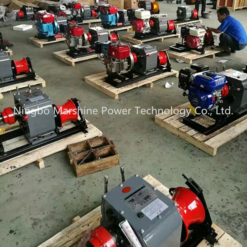 Honda / YAMAHA Gasoline Engine Portable Gas Powered Winch for Wire Rope Pulling