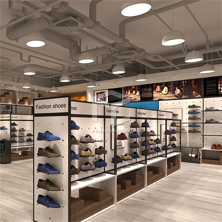 Electroplate Shoe Display Racks EPE Foam Packaging Footwear Store Stand
