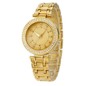 China Customized Color Brass Wrist Watch , Gold Plated Quartz Ladies Wrist Watches wholesale