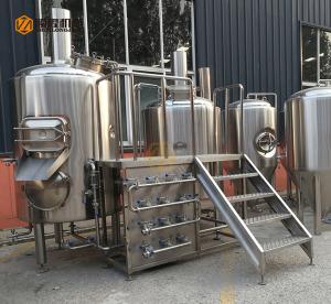 China 300L Capacity Brewhouse Equipment , Stainless Steel 3 Vessel Brewhouse wholesale