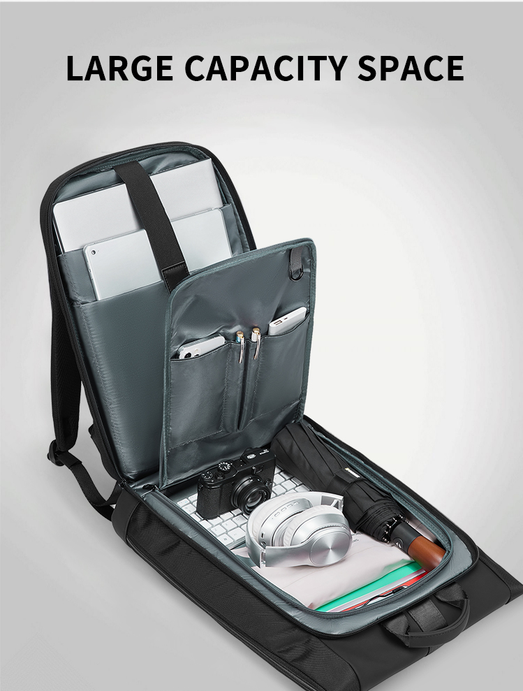 1680D Polyester College Sports Waterproof Business Backpack Solid Color